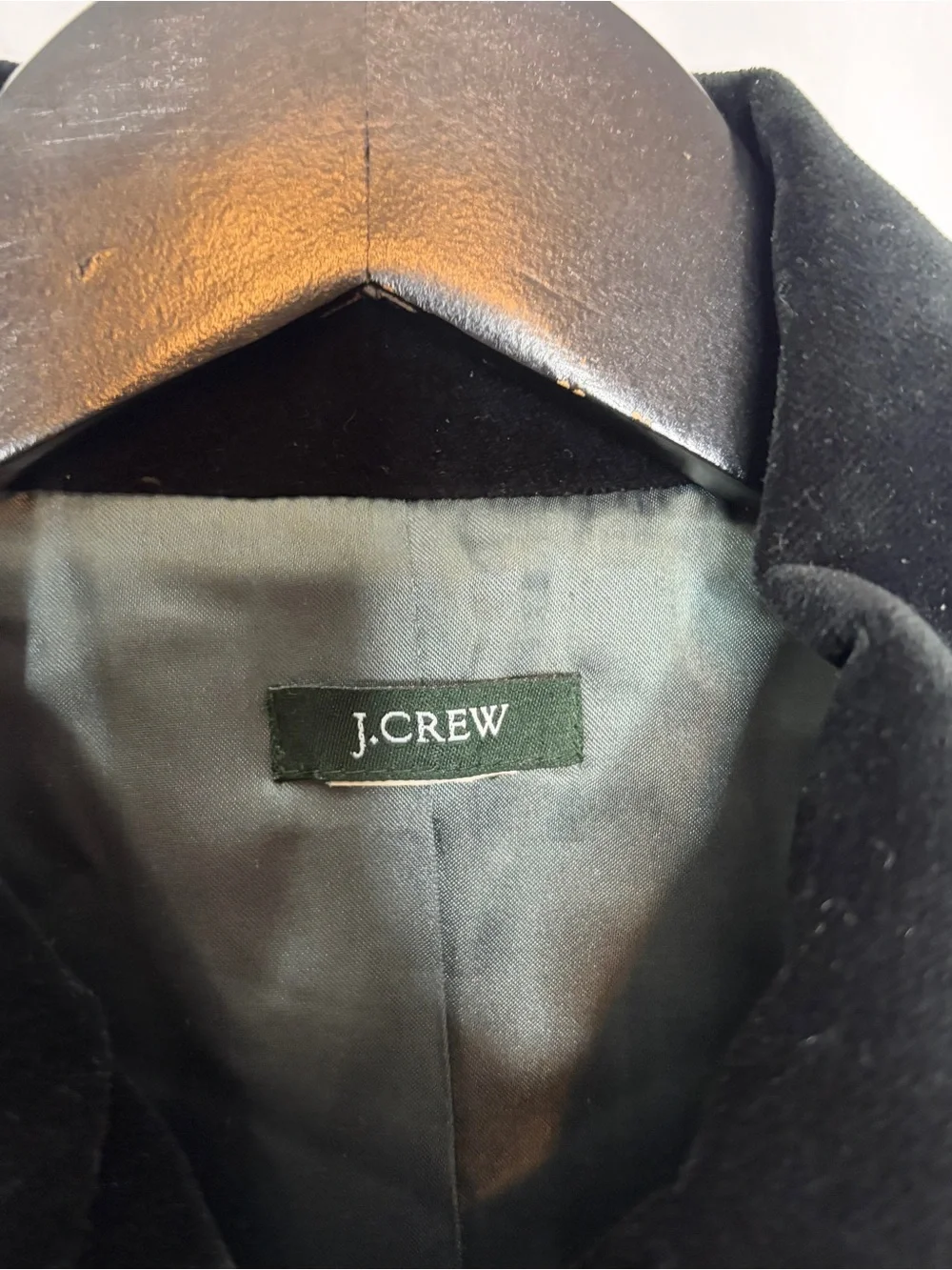 J.Crew Black Velvet Bella Blazer Jacket Womens 4/6 Lined Knot Buttons Equestrian
